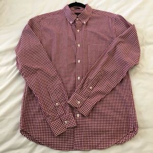 Jcrew Oxford red &white checkered button down